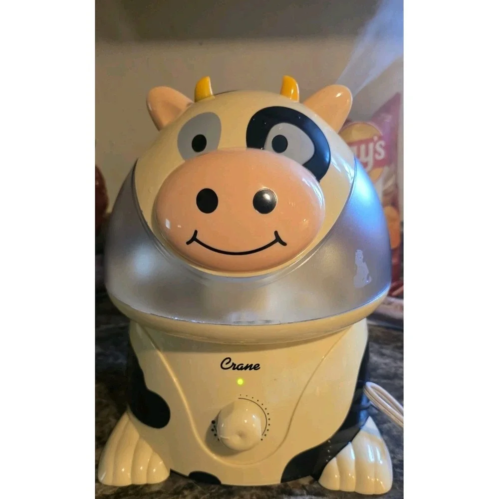 Crane EE-4140 Cow Cool Mist Ultrasonic Humidifier 1 Gallon Tested Working
